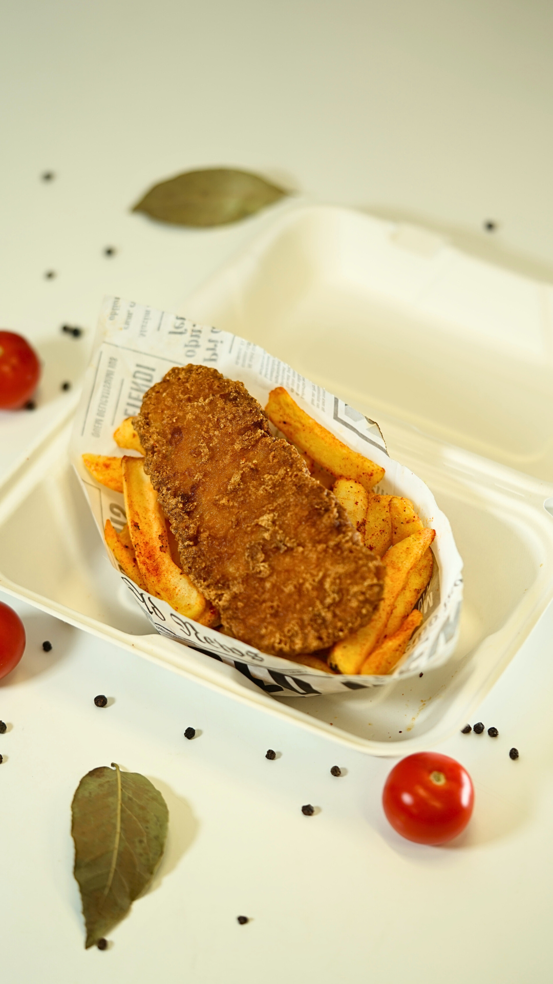 Country-style pots with schnitzel